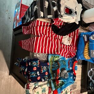 Children's Pajama Set with Polar Bear and Stripes